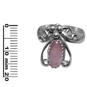 Pink Musselshell Ring Heart shaped pink mussel shell ring-Wampum Native American Jewellery